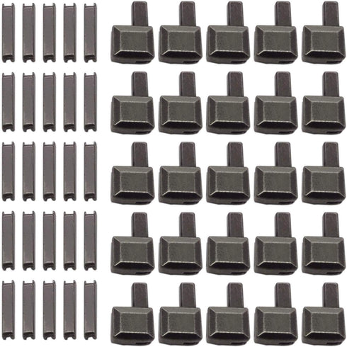 KUYLENT 20 Sets #10 Metal Zipper Latch Slider Retainer Insertion Pin Zipper Bottom Stopper Repair Kit (Dark Gray)...