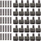 KUYLENT 20 Sets #10 Metal Zipper Latch Slider Retainer Insertion Pin Zipper Bottom Stopper Repair Kit (Dark Gray)...