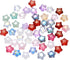 UR URLIFEHALL 100 Pcs Mixed Color Spray Painted Glass Star Beads for Earring Bracelet Necklace Jewelry DIY Craft Making...