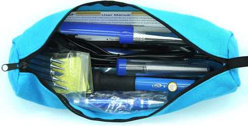LDK Electric Soldering Iron Kit 60W Adjustable Temperature Welding Tools with 5pcs Different Tips, Desoldering Pump, Solder Wire, 8-in-1 Screwdriv...