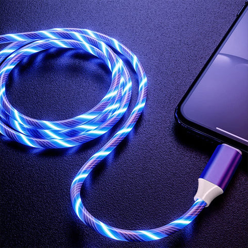 AYI USB Type C to USB A 2.0 Android Charger Cable Fast Charging High Data Speed Visible Blue LED Current Flowing Compatible with All Type C Device...