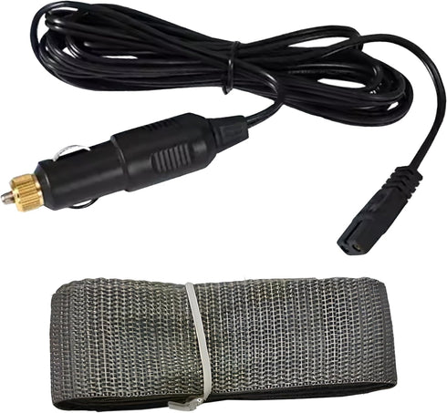 12V DC Power Cord Cable 70.9 in/5.91 ft +Shoulder Strap Fits PUNEDA All Car Refrigerator Fridge Cooler Portable Car Refrigerator Electric Cooler F...