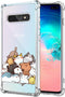 KIOMY Case for Samsung Galaxy S10 Plus for Girls Boys Women Clear with Cute Cat Design Shockproof Bumper Protective Cell Phone Back Cover Flexible...