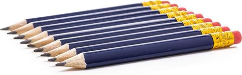 Triangular Golf Pencils With Erasers for Kids (72 Pack) - Pre Sharpened Short Pencils For Kindergarten, Primary School, Toddlers, or Preschool Lea...