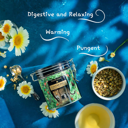Organic German Chamomile & Ginger Herbal Tea | Loose Leaf Tea - 40 Servings | Calming and Digestive Caffeine Free Herbal Tea | By Pantenger...