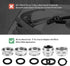 Faucet Adapter Kit, 5PCS Kitchen Sink Brass Aerator Adapter Set Male Female Sink Faucet Adapter for Garden Hose, Water Filter, Standard Hose via D...
