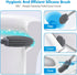 Toilet Brush,Toilet Brush and Holder, Silicone Flexible Toilet Bowl Brush Head with Ventilated Holder, Wall Mounted Compact Toilet Brush Set for B...