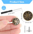 16 PCS Jeans Buttons, 20mm No Sew Jean Button Replacement for Loose Jeans Trousers Buttons Accessories for Pants Reusable Adjustable Metal Button ...