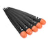 5 Pack Drip Emitters - Garden Lawn 360 Degree 8 Holes Irrigation Dripper Sprinklers with Stakes Apply to Watering System (170mm Orange, Black)...