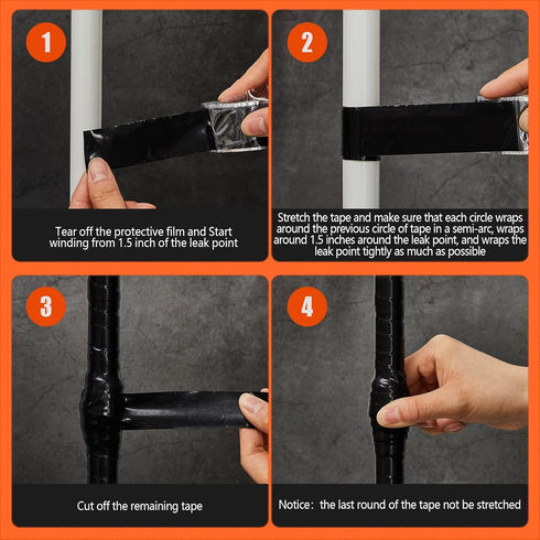 Amylove 6 Roll Self Fusing Silicone Tape Waterproof Tape for Leaks Rubber Tape 1in(W) x10ft(L) Pipe Repair Insulation Tape for Sealing Heavy Duty ...