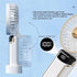 Portable Handheld Fan Hanging Neck Fan?Foldable Personal Fan Desk Fan with Lanyard and Digital Display?USB Rechargeable 5000mAh 5 Wind Speed Mini ...