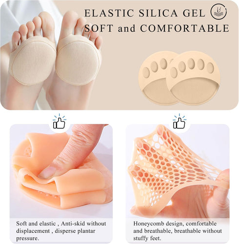 Forefoot Metatarsal Pads for Women and Men,Soulful Solutions Ball of Foot Cushion Pads for Mortons Neuroma Callus Metatarsal Foot Pain Relief...