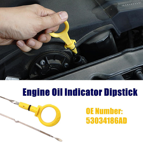 #53034186AD Engine Oil Indicator Dipstick Fit for Jeep Grand Cherokee with 5.7L HEMI Fit for Dodge Durango with 5.7L HEMI 2011 2012 2013 2014 2015...