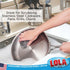 Lola Products Stainless Steel Scouring Pad, 18 Grams - Curled Flat Wire, Cleans Caked On & Baked On Messes on Cookware, 1 Pack...