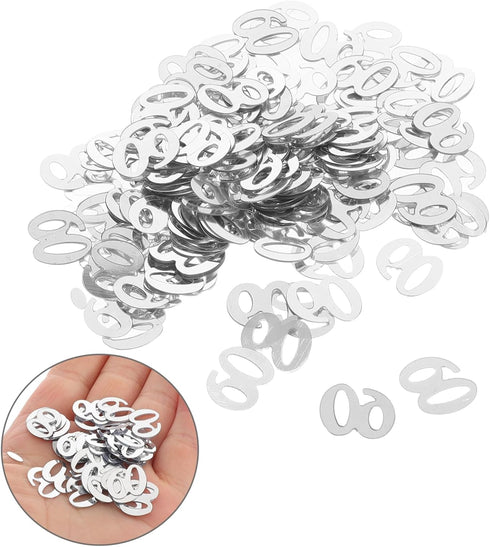 AMOSFUN 1200pcs Number 60 sequins confetti plastic confetti for 60th birthday party anniversary decoration(Silver)...