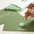 UNIQOOO Mailable Glue Gun Sealing Wax Sticks for Wax Seal Stamp - Moss Green, Great for Wedding Invitations, Cards Envelopes, Snail Mails, Wine Pa...