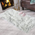 Carvapet 2x4ft White Faux Sheepskin Rug with Black Tips Soft Shaggy Plush Area Mat for Bedroom Living Room Beside Floor Decor...