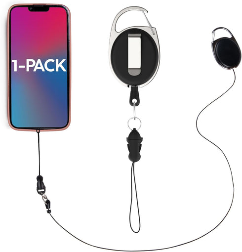Phone Assured - Anti- Drop- Anti-Theft - Anti-Damage - Retractable Smartphone Safety Leash and Clip...