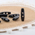 Framendino, 50 Pack 2 Hole Wood Toggle Buttons Oval Horn Wood Button for DIY Clothing Sewing Accessories Black...