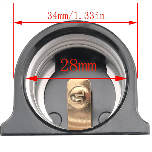 CHENJIN E26 Dual Lamp Socket with 1/8 Bracket Electric Wood Double Fork Lamp Holder Resin Base Dual Cluster Lamp Base with Terminal Lamp Socket fo...
