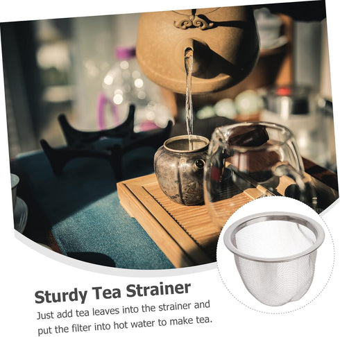 8pcs Tea Screen Tea Infuser Filter Teapot Strainer Replacement Metal Mesh Tea Strainer Tea Pot Strainer Stainless Steel Tea Kettle Metal Infuser S...