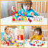 Montessori Toys for 2 3 4 Year Old Wooden Shape Matching Game & Lacing Beads Preschool Learning Activities Fine Motor Skills Toys Sorting Stacking...