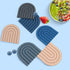 Silicone Trivets for Hot Pots and Dishes, Heat-Resistant Trivets Mats for Countertop, Cute Coasters, Modern Multi-Purpose Trivet Mat, Set of 2 (Bl...