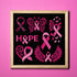BENECREAT Ribbon Pattern Plastic Painting Stencils Templates, 12x12 inch Ribbons Wings Butterflies Heart Breast Cancer Prevention Theme Stencils f...