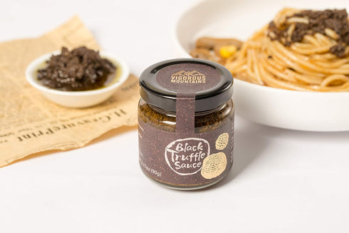 VIGOROUS MOUNTAINS Black Truffle Paste - 3.17 oz Vegan Pesto Pasta Sauce Seasoning in Extra Virgin Olive Oil...