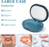 Linkidea Double-layer Retainer Storage Case with Mirror, Portable Aligner Storage Case with Removal Tool, Brush, Mouth Guard Denture Holder with M...