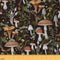 Castle Fairy Mushroom Fabric for Decoration,Nature Burgundy Plant Outdoor by The Yard,Wild Botanical Leaves Room Decor and Upholstery,1 Yard...