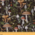 Castle Fairy Mushroom Fabric for Decoration,Nature Burgundy Plant Outdoor by The Yard,Wild Botanical Leaves Room Decor and Upholstery,1 Yard...