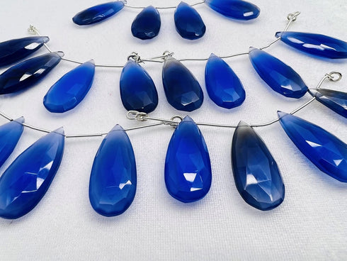 1 Strand Iolite Quartz 4 Pcs Beads Size 35x15mm Pear Shape Cut Faceted Beads for Jewellery Making, Beading & Craft Supplies KCRAFTS-RK_k80...