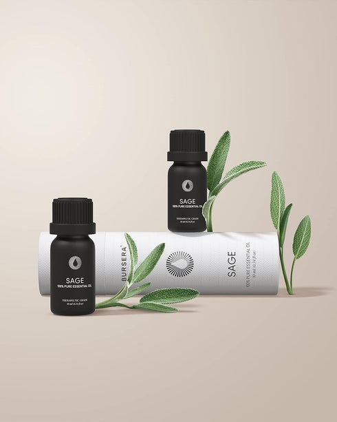 Bursera Organic Sage Essential Oil, Tree Planted with Every Order, 100% Pure USDA Organic Sage Oil, 10ml Undiluted High Grade Natural Sage Oils fo...