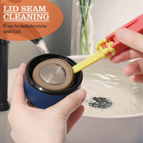 3 in 1 Cup Lid Cleaning Brush Set - Multi-Functional, Efficient and Durable Brushes for Bottle Gap, Tight Spaces Cup and Portable Cup?Lid Cleaner ...