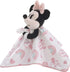 Disney Minnie Mouse White, Pink, and Aqua Rainbow and Heart Lovey Security Blanket...