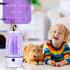 2 Pcs Electric Bug Zapper for Indoors Outdoor Mosquito Zapper Insect Purple Light Mosquito Trap Portable Fly Killer with Security Grid for Home Be...