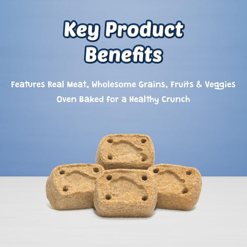 Blue Buffalo Health Bars Natural Crunchy Dog Treats TO-GO, Mini Biscuits, Bacon, Egg & Cheese 1-oz Bags (Pack of 12)...