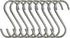 10-Pack S Shaped Hooks Heavy-Duty Genuine Solid Polished Stainless Steel Hanging Hooks,Kitchen Spoon Pot Hanging Hooks Hangers Clothes Storage Rac...