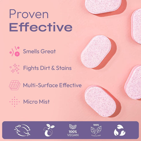 FOMIN Bathroom Cleaner Refill Tablets (12 Pack) - Magnolia Grapefruit - All-In-One Tablet Cleaner For Bathroom Cleaning - Bathroom Cleaner Solutio...