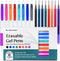 8 Multicolor Erasable Gel Pens + 8 FREE Ink Refills 0.7mm Retractable Fine Point Smooth Planner Pens Eraser Pen for Coloring Best Erasable Pens fo...