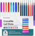 8 Multicolor Erasable Gel Pens + 8 FREE Ink Refills 0.7mm Retractable Fine Point Smooth Planner Pens Eraser Pen for Coloring Best Erasable Pens fo...