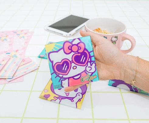 Sanrio Hello Kitty and Friends Glass Coasters for Drinks, Set of 4 | Home and Kitchen Tabletop Protection...