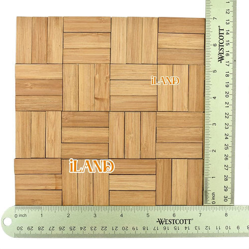 iLAND Varnished Dollhouse Flooring on 1:12 scale, Dollhouse Floor boards of Bamboo, Buy 2 at Half Cost! (Rectangular 48pcs)...