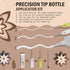 OBSEDE Craft Glue Dries Clear Art Adhesive 4fl oz/120ml with Fine Metal Tip Bottle Applicator Kit for DIY Crafts Glitter Paper Card Decoupage Scra...