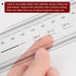 Film Flexible Ruler 60cm 0.1mm Scale with R Angle & Width Lines PET Plastic Folding Straight Ruler Calibration Soft Ruler Measuring Tool for Facto...