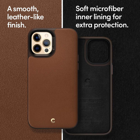 CYRILL Leather Brick Designed for iPhone 12 Pro Max Case (2020) - Saddle Brown...