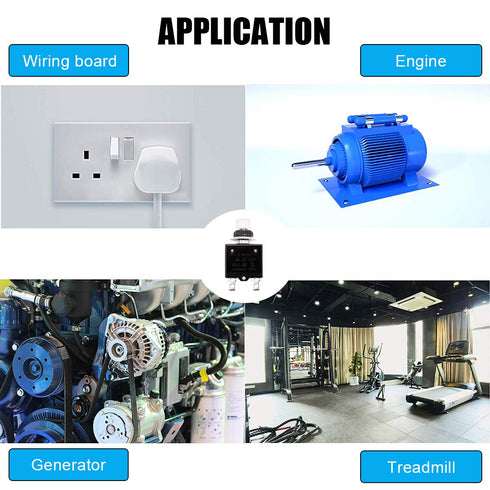 Tnisesm 3A Push Button Circuit Breaker 125/250V AC 50V DC, L1 Series Manual Reset Thermal Circuit Breaker with 19cm Wire Leads, 6.3mm Female Spade...