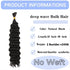 Deep Wave Bulk hair 20Inch 1Pack No Weft Deep Wave Bulk Hair for Braiding Wet and Wave Quality Synthetic Braiding Hair Extensions for Boho Braids ...