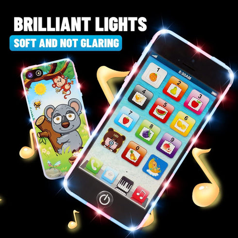 Yphone, Pretend Smart Mobile Toy Phone for Toddler Baby & Kids, Musical English Learning Preschool Education Electronic Cell Phone Gift for Boys &...